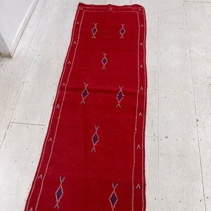 Long Moroccan rug.